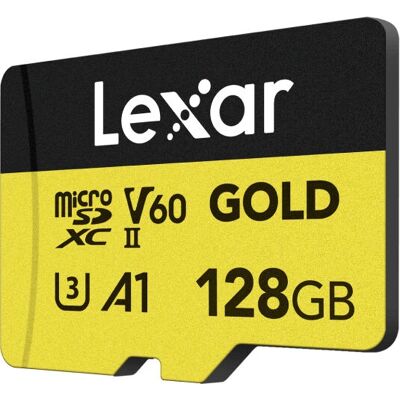 Lexar Professional Gold UHS-II U3 V60 microSDXC - 128GB Lexar Professional Gold UHS-II U3 V60 microSDXC - 128GB