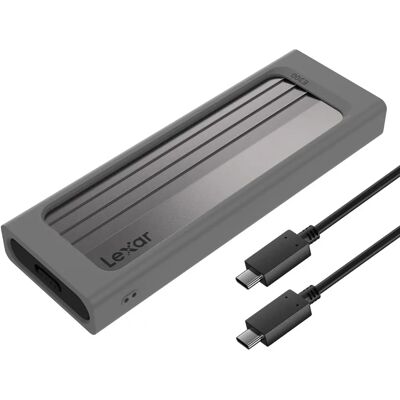 Lexar E300 Externes USB-Gehäuse - NVMe M.2 Typ 2280 - Silber Lexar E300 Externes USB-Gehäuse - NVMe M.2 Typ 2280 - Silber