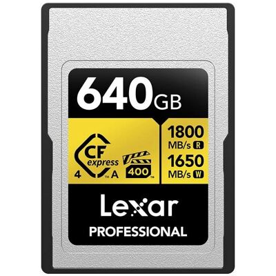 Lexar Professionell CFexpress Typ-A Gold 4.0 640GB Lexar Professionell CFexpress Typ-A Gold 4.0 640GB