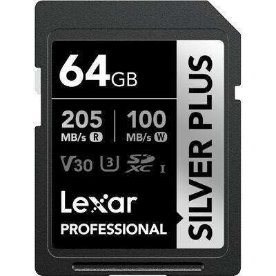 Lexar Professional SILVER PLUS SDXC - 64GB Lexar Professional SILVER PLUS SDXC - 64GB