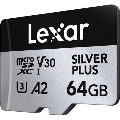 Lexar Professional SILVER PLUS microSDXC - 64GB - Memory Card Lexar Professional SILVER PLUS microSDXC - 64GB - Memory Card