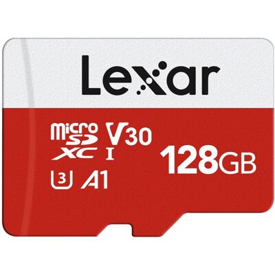 Lexar 128GB Micro SD Card E Series - U3 A1 V30 Memory Card Lexar 128GB Micro SD Card E Series - U3 A1 V30 Memory Card