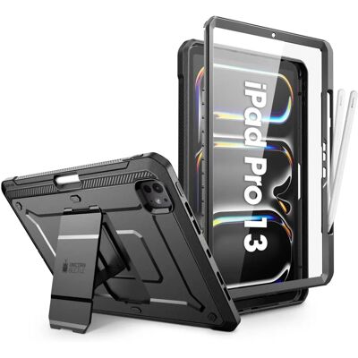 Supcase-kuori iPad Pro 13" (2024) iskunkestävä telineellä, musta Supcase-kuori iPad Pro 13" (2024) iskunkestävä telineellä, musta