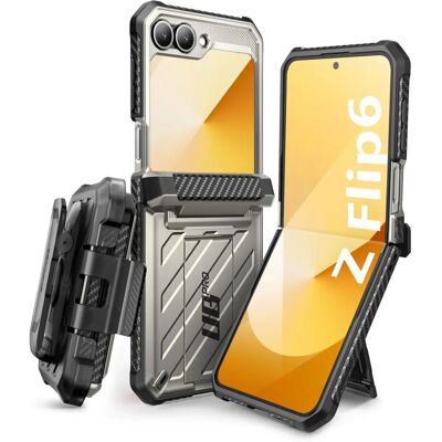 Coque de protection grise Supcase Galaxy Z Flip 6 - Étui téléphone - Publicité Coque de protection grise Supcase Galaxy Z Flip 6 - Étui téléphone - Publicité