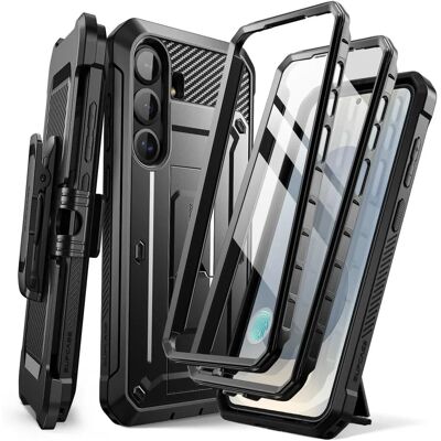 Coque Antichoc Noire pour Galaxy S25 avec Support - Publicité Coque Antichoc Noire pour Galaxy S25 avec Support - Publicité