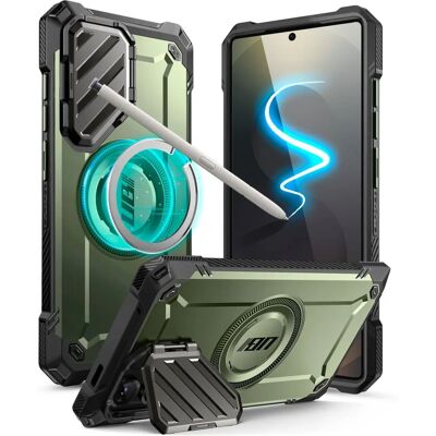 Supcase S25 Ultra Stødabsorberende MagSafe Cover - Grøn Supcase S25 Ultra Stødabsorberende MagSafe Cover - Grøn