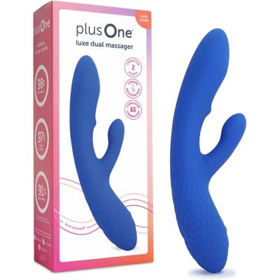 Masážní přístroj Dual Luxe Plusone - Hluboká penetrace - Vodotěsný Masážní přístroj Dual Luxe Plusone - Hluboká penetrace - Vodotěsný
