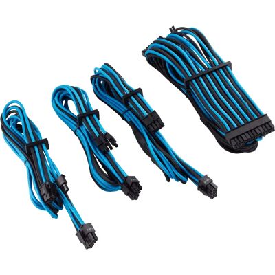 Câble d'alimentation Corsair CP-8920221 - Bleu & Noir - Kit d'alimentation - Publicité Câble d'alimentation Corsair CP-8920221 - Bleu & Noir - Kit d'alimentation - Publicité