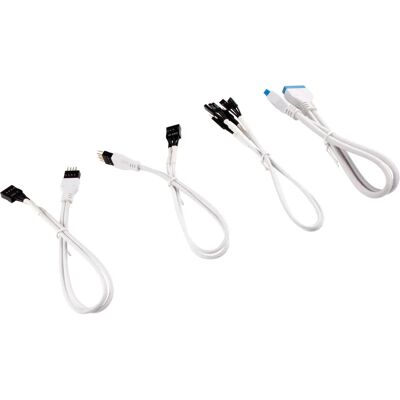 Corsair CC-8900245 Biały Premium Pleciony Kable Rozszerzający Zestaw - Power Cable Extension Kit Corsair CC-8900245 Biały Premium Pleciony Kable Rozszerzający Zestaw - Power Cable Extension Kit