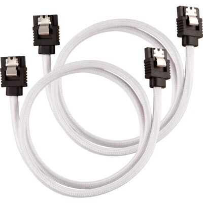 Corsair Weiße SATA-Kabel 0,6 m - SATA III 6 Gbps - 2er Pack Corsair Weiße SATA-Kabel 0,6 m - SATA III 6 Gbps - 2er Pack
