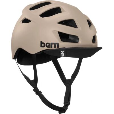 Bern Allston Beige Helmet - Ventilated, Lightweight, Secure Fit Bern Allston Beige Helmet - Ventilated, Lightweight, Secure Fit