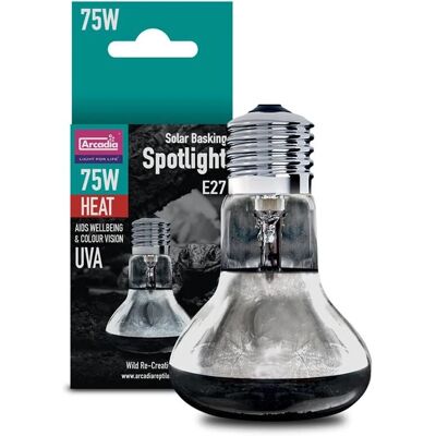 Arcadia Solar Basking Spotlight - 75W - Reptile Heating Light Arcadia Solar Basking Spotlight - 75W - Reptile Heating Light
