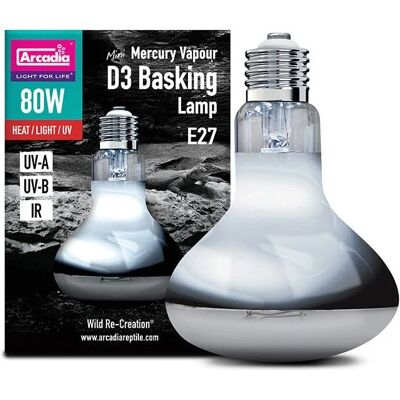 Arcadia 80W D3 UV Basking Lamp Arcadia 80W D3 UV Basking Lamp
