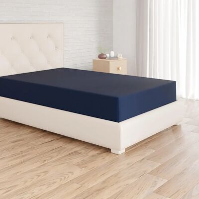 Basics FTD-NBL-001 Drap housse microfibre Marine - Literie Basics FTD-NBL-001 Drap housse microfibre Marine - Literie