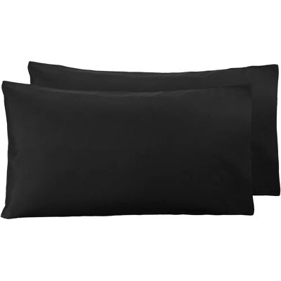 Ensemble de Housses de Coussin Amazon Basics - Microfibre Noire - 2 pièces Ensemble de Housses de Coussin Amazon Basics - Microfibre Noire - 2 pièces