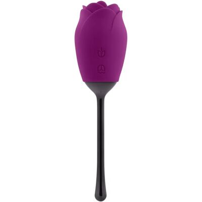 Vibromasseur Petal de Playboy - Forme de rose, 9 modes, silicone sûr Vibromasseur Petal de Playboy - Forme de rose, 9 modes, silicone sûr