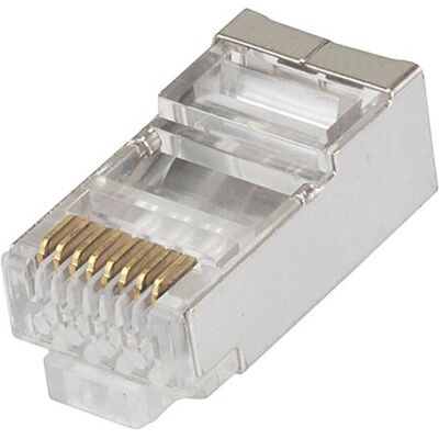 Monoprice 7301 Transparent Shielded RJ45 Network Connector - Network Connector Monoprice 7301 Transparent Shielded RJ45 Network Connector - Network Connector