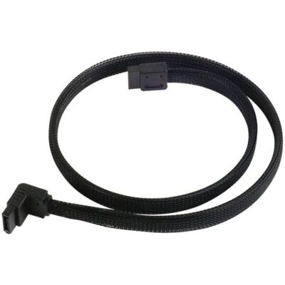 Silverstone CP08 SATA Kabel - 0,5m Zwart - SATA Kabel Silverstone CP08 SATA Kabel - 0,5m Zwart - SATA Kabel