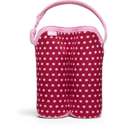 Pricenet - Bottle Buddy - Baby Pink Mini Dots - Two Bottle Tote Pricenet - Bottle Buddy - Baby Pink Mini Dots - Two Bottle Tote