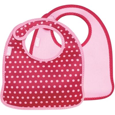Pricenet Built Mess Mate Baby Pink Mini Dots Lätzchen Pricenet Built Mess Mate Baby Pink Mini Dots Lätzchen