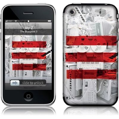 MusicSkins MS-JAYZ10001 Coque téléphone - Gris, Rouge MusicSkins MS-JAYZ10001 Coque téléphone - Gris, Rouge