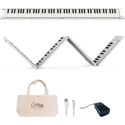 Blackstar Carry-On Klappbares Klavier - 88 Tasten - Weiß - Tragbares Keyboard Blackstar Carry-On Klappbares Klavier - 88 Tasten - Weiß - Tragbares Keyboard
