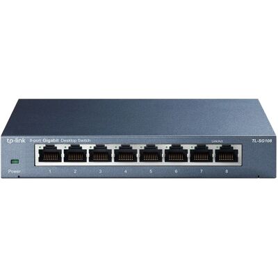 TP-Link TL-SG108 8-Port Gigabit Ethernet Switch - Schwarz TP-Link TL-SG108 8-Port Gigabit Ethernet Switch - Schwarz