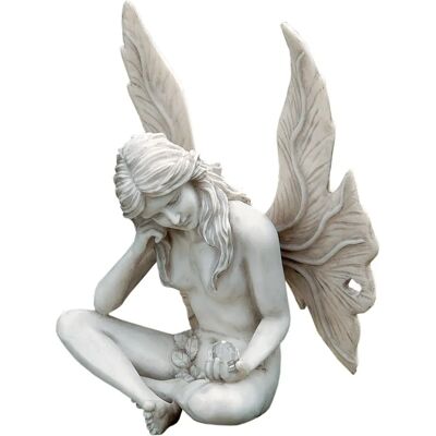 Design Toscano - PD1539 Fate del Giardino Segreto - Gartenfee Statue - Weiß Design Toscano - PD1539 Fate del Giardino Segreto - Gartenfee Statue - Weiß