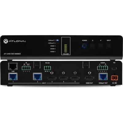 Atlona AT-UHD-SW-5000ED 4K HDMI/HDBaseT Umschalter 5 Anschlüsse Atlona AT-UHD-SW-5000ED 4K HDMI/HDBaseT Umschalter 5 Anschlüsse