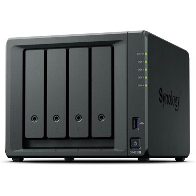 Synology DS425+ 4-Bay NAS Storage - Intel Celeron, 2GB RAM, Black Synology DS425+ 4-Bay NAS Storage - Intel Celeron, 2GB RAM, Black