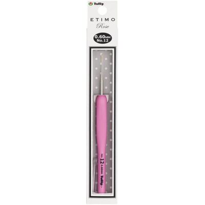 Tulip Needle Company Tulip Etimo Rose Crochet Hook en acier - Taille 12/.6Mm Tulip Needle Company Tulip Etimo Rose Crochet Hook en acier - Taille 12/.6Mm