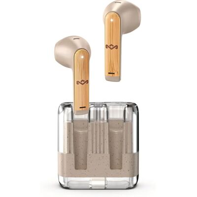 House of Marley Zion Echte Kabellose In-Ear Bluetooth-Kopfhörer - Creme - Earbuds mit Mikrofon House of Marley Zion Echte Kabellose In-Ear Bluetooth-Kopfhörer - Creme - Earbuds mit Mikrofon