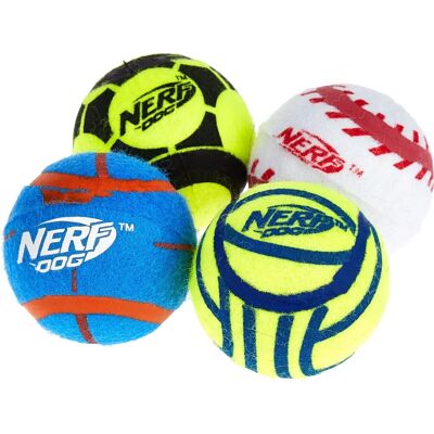 Nerf Dog VP6664E Tennisbälle - Hundetennisballen, 6,4 cm, 4er Set Nerf Dog VP6664E Tennisbälle - Hundetennisballen, 6,4 cm, 4er Set