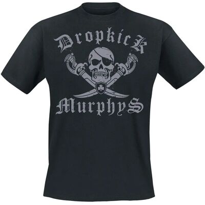 Dropkick Murphys Jolly Roger lyhythihainen T-paita - Miehet - Musta - Normaali istuvuus Dropkick Murphys Jolly Roger lyhythihainen T-paita - Miehet - Musta - Normaali istuvuus