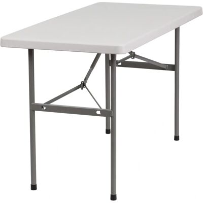 Składany plastikowy stół 24x48 od Flash Furniture - Biały - Stół Składany plastikowy stół 24x48 od Flash Furniture - Biały - Stół