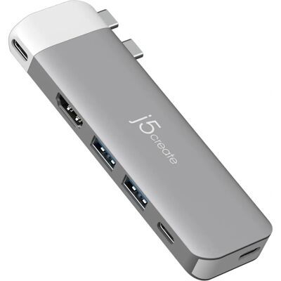 j5create JCD394-N Concentrateur USB-C - 6K, Gris/Blanc - Publicité j5create JCD394-N Concentrateur USB-C - 6K, Gris/Blanc - Publicité