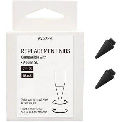 Adonit Pack of 2 Spare Nibs for SE Stylus - Stylus Adonit Pack of 2 Spare Nibs for SE Stylus - Stylus