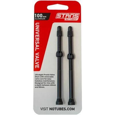 Stans Alloy Valve 100mm - Zwart - Fietsaccessoires Stans Alloy Valve 100mm - Zwart - Fietsaccessoires