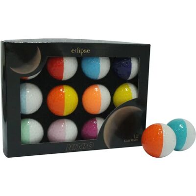 Nitro Eclipse Bílá/Mnohobarevná 12 Ks Golfové Míče - Golf Balls Nitro Eclipse Bílá/Mnohobarevná 12 Ks Golfové Míče - Golf Balls