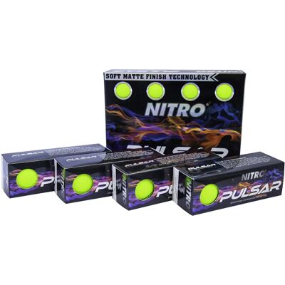 Pelotas de Golf Lime Pulsar Nitro - 12 unidades - Distancia y Sensación suave Pelotas de Golf Lime Pulsar Nitro - 12 unidades - Distancia y Sensación suave
