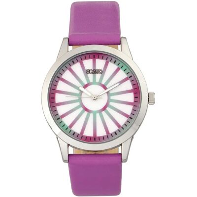 Crayo Electric Fuchsia Unisex Horloge - Roestvrij Staal - One Size Crayo Electric Fuchsia Unisex Horloge - Roestvrij Staal - One Size