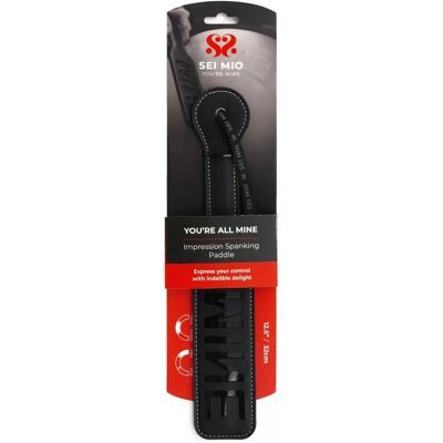 Mitac SEI MIO MINE Impressie Spanking Paddle - Zwart Mitac SEI MIO MINE Impressie Spanking Paddle - Zwart