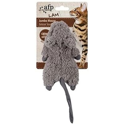 All For Paws Lambswool-Jumbo Crinkle Catnip Rodent - Katzenspielzeug All For Paws Lambswool-Jumbo Crinkle Catnip Rodent - Katzenspielzeug