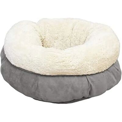 All for Paws AFP Lammwoll Donut Bett Grau - Haustierbett All for Paws AFP Lammwoll Donut Bett Grau - Haustierbett