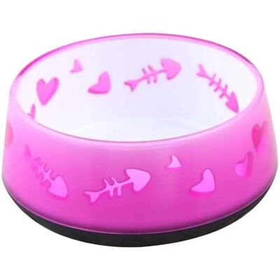 All For Paws Pink Fish Cat Bowl - Anti Slip All For Paws Pink Fish Cat Bowl - Anti Slip