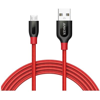 Anker - USB A - Micro USB B Câble - Rouge - 1.8m USB 2.0 Câble Anker - USB A - Micro USB B Câble - Rouge - 1.8m USB 2.0 Câble