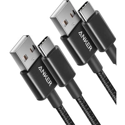 Anker 2-Pack 3ft Nylon USB-C to USB-A Cable - Cable Anker 2-Pack 3ft Nylon USB-C to USB-A Cable - Cable