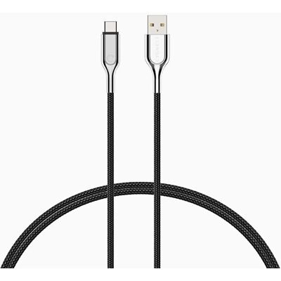 Cavo USB C - 2 m - USB C a USB A - 2.0 - Acciaio inox Cavo USB C - 2 m - USB C a USB A - 2.0 - Acciaio inox