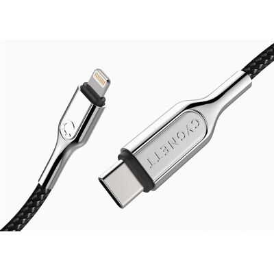 Cavo Lightning Cygnett CY2797PCCCL - 10cm Nero, Argento Cavo Lightning Cygnett CY2797PCCCL - 10cm Nero, Argento