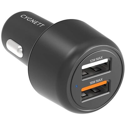 Cygnett CY3680CYCCH Dual USB Car Charger - Car Type Cygnett CY3680CYCCH Dual USB Car Charger - Car Type